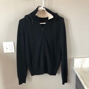 Banana Republic Black Cashmere zip-up